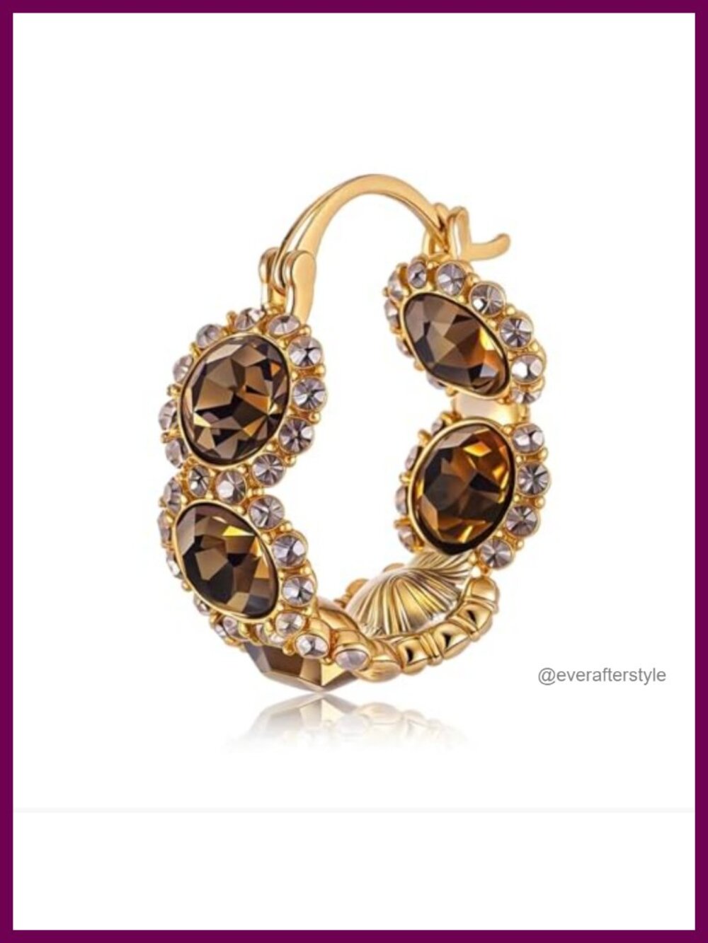 18K Gold Plated Hoop Earrings for Women, CZ Earrings 925 Sterling Silver Post